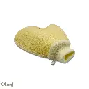 Natural two-sided exfoliating loofah and cotton shower glove