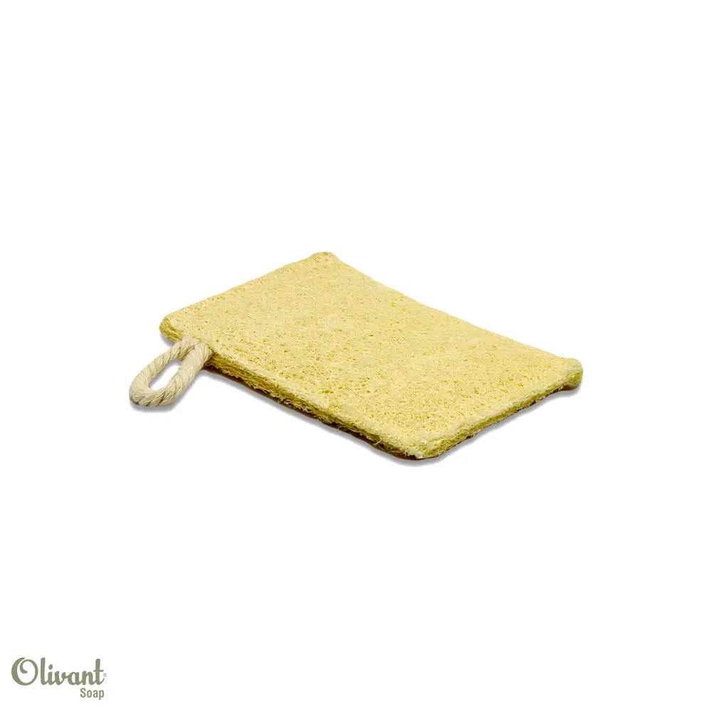 Rectangle two sided natural loofah pad