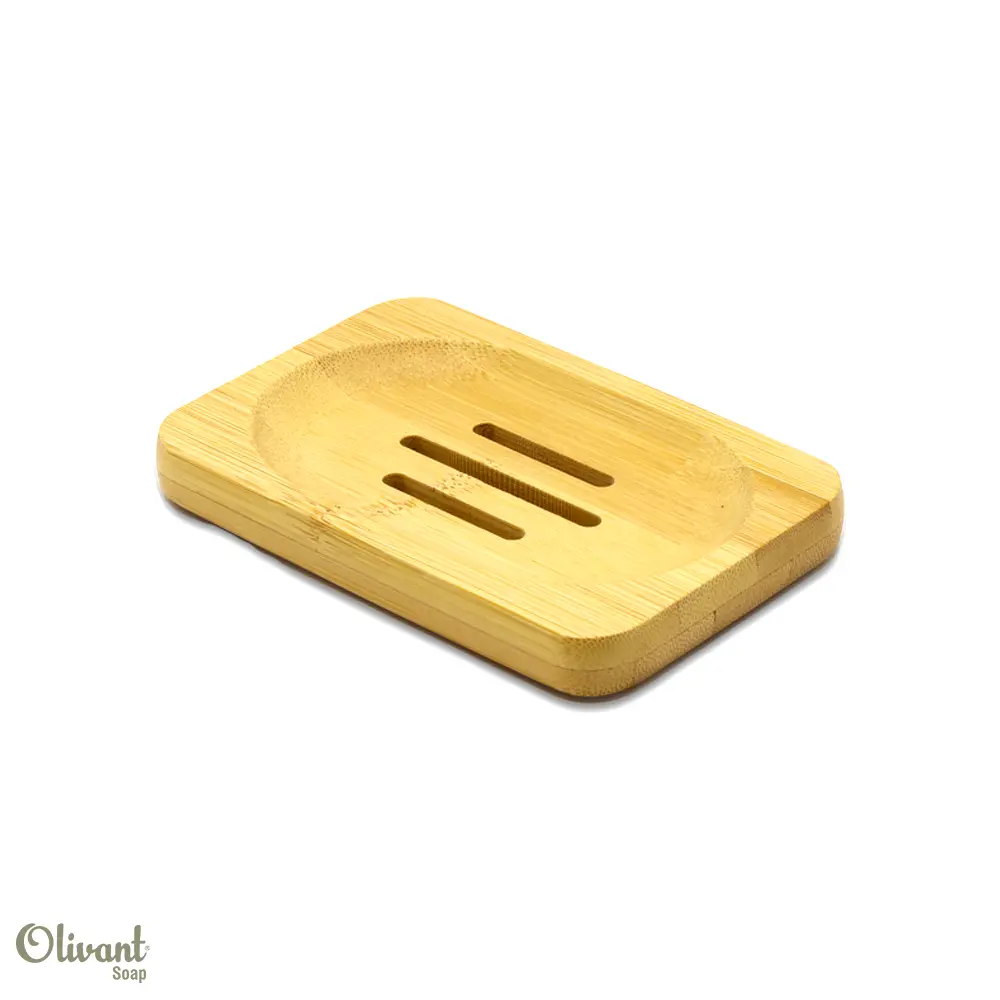 Rectangle bamboo soap dish