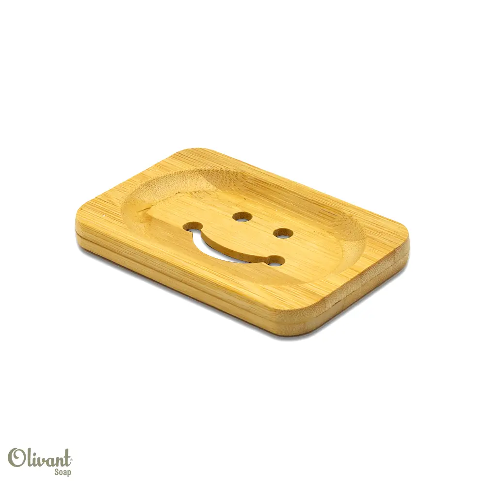 Smiley bamboo soap dish