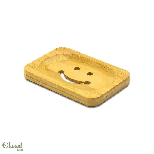 Smiley bamboo soap dish
